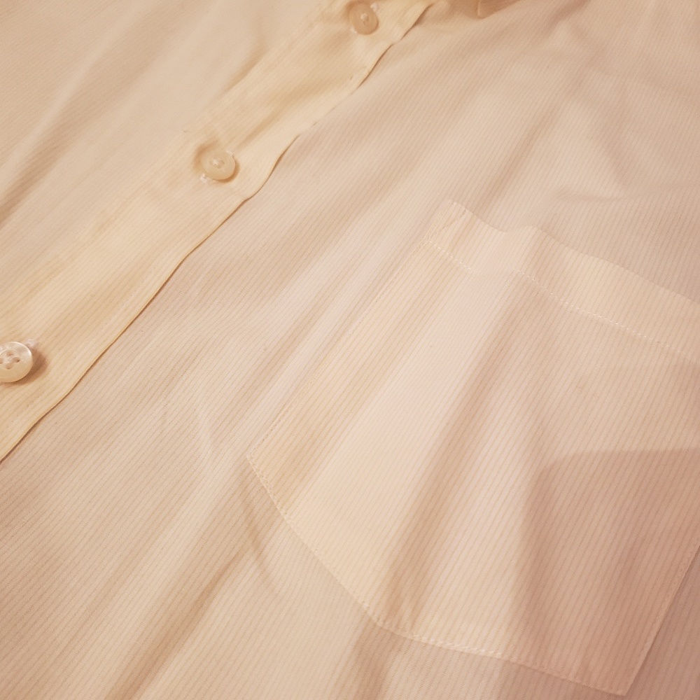 J. Crew Men's Spring shirt Yellow thin pin stripe - Picture 5 of 5